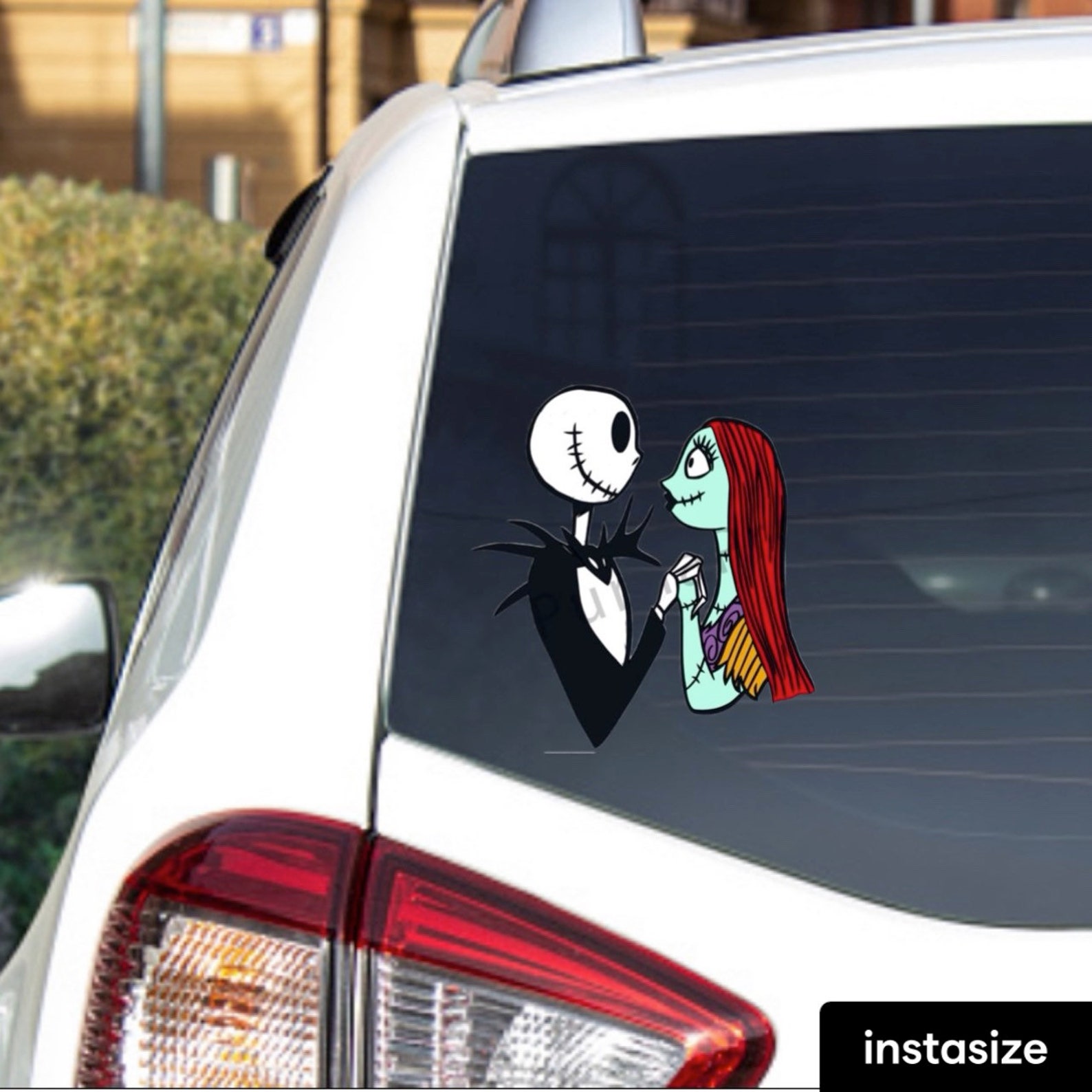 Jack Skellington And Sally Car Decal Sticker Multi Layered Etsy
