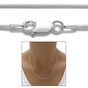 925 Italy Sterling Silver Snake Chain Necklace - Different Lengths