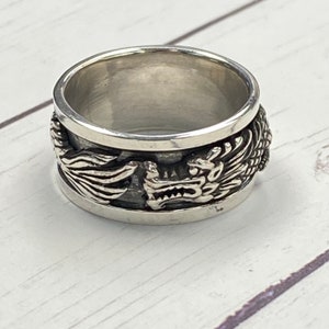 Dragon Spinning Ring; Men's Fidget Ring; Gift for him