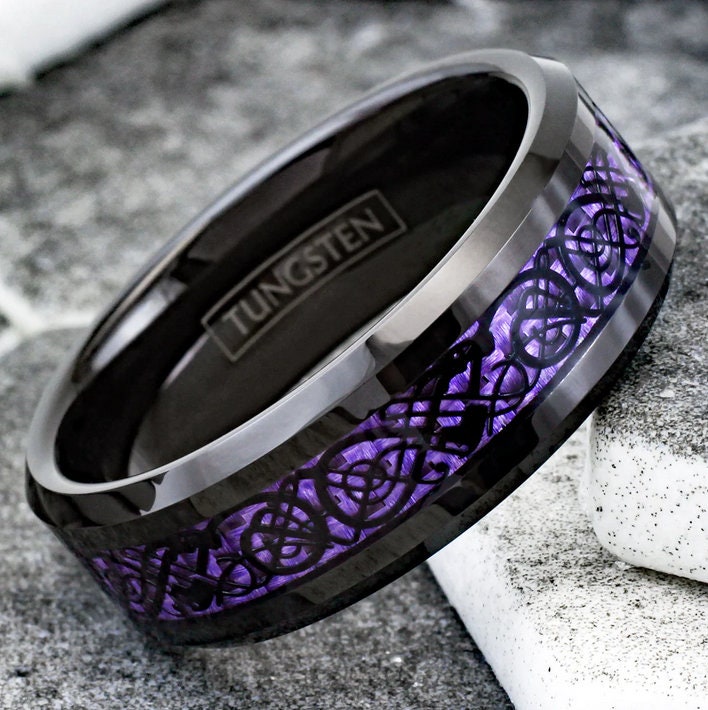 Purple tungsten best sale ring