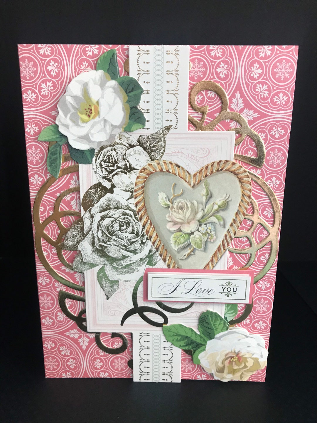 Beautiful Handmade Layered 3D Valentine's Day Card - Etsy