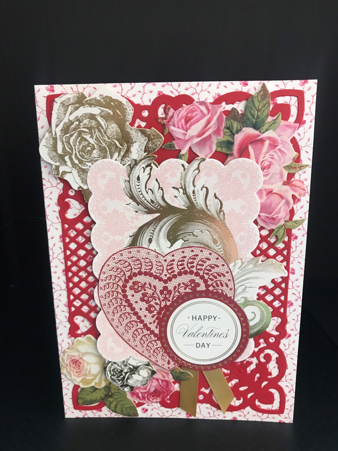 Beautiful Handmade Layered 3D Valentine's Day Card - Etsy