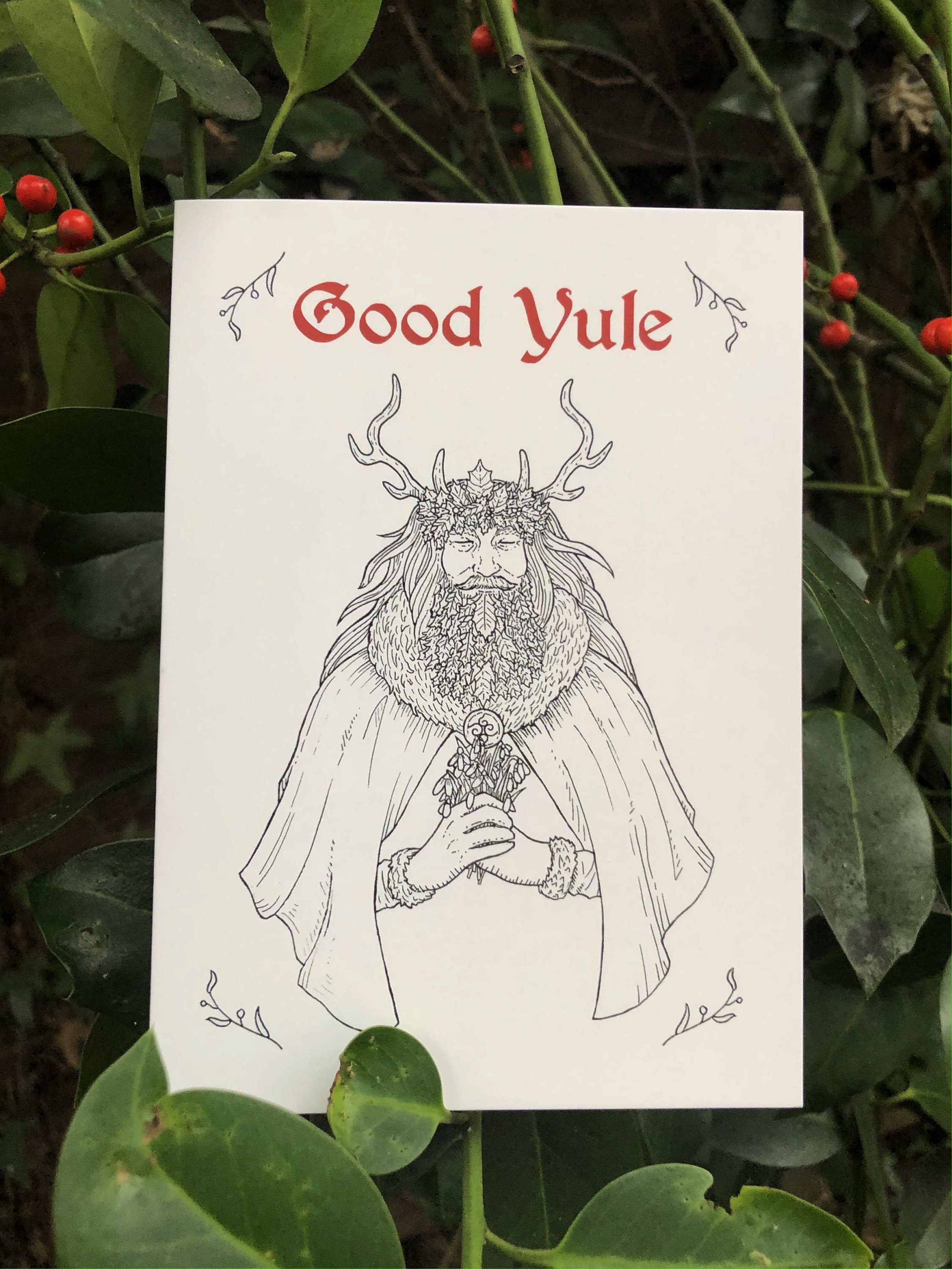A6 Good Yule Yuletide Cards Christmas Cards Pagan Etsy Sweden