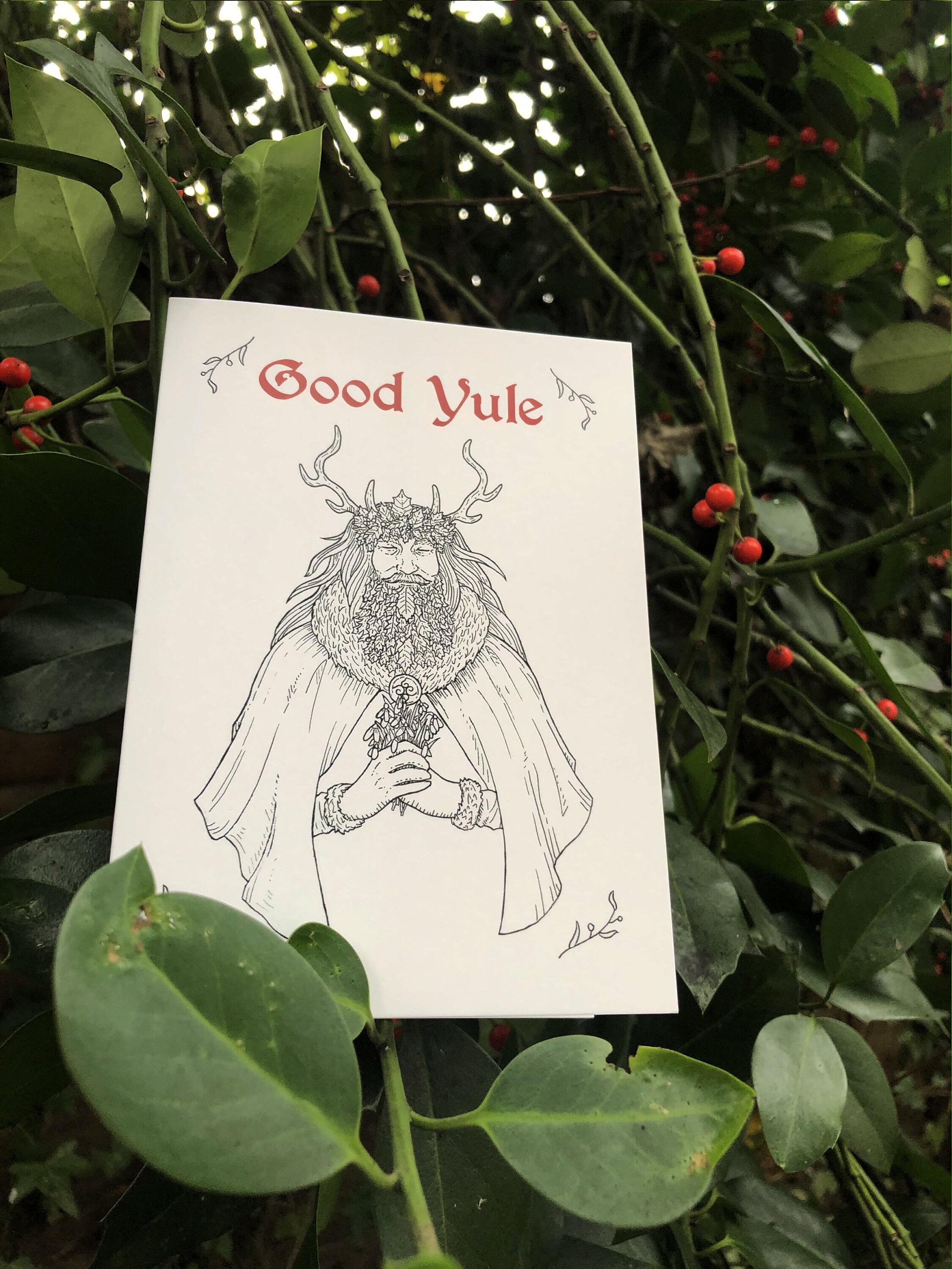 A6 Good Yule Yuletide Cards Christmas Cards Pagan Etsy Sweden