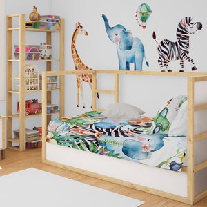 Cotbed Bedding, Safari Toddler Bedding, Junior Bed Covers, Jungle Bedding, Boys Cotbed Bed Covers, Toddler Bed Linen