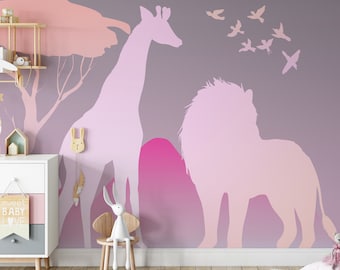 Modern Girls Wallpaper Bedroom Decor, wall deco