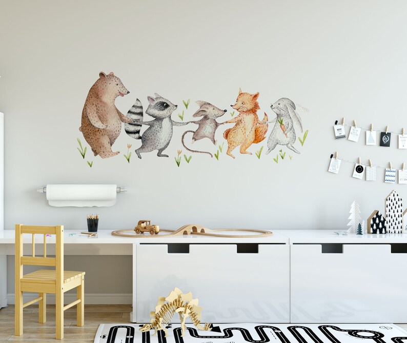 Nursery Wall Stickers Woodland Nursery Stickers Nursery - Etsy UK