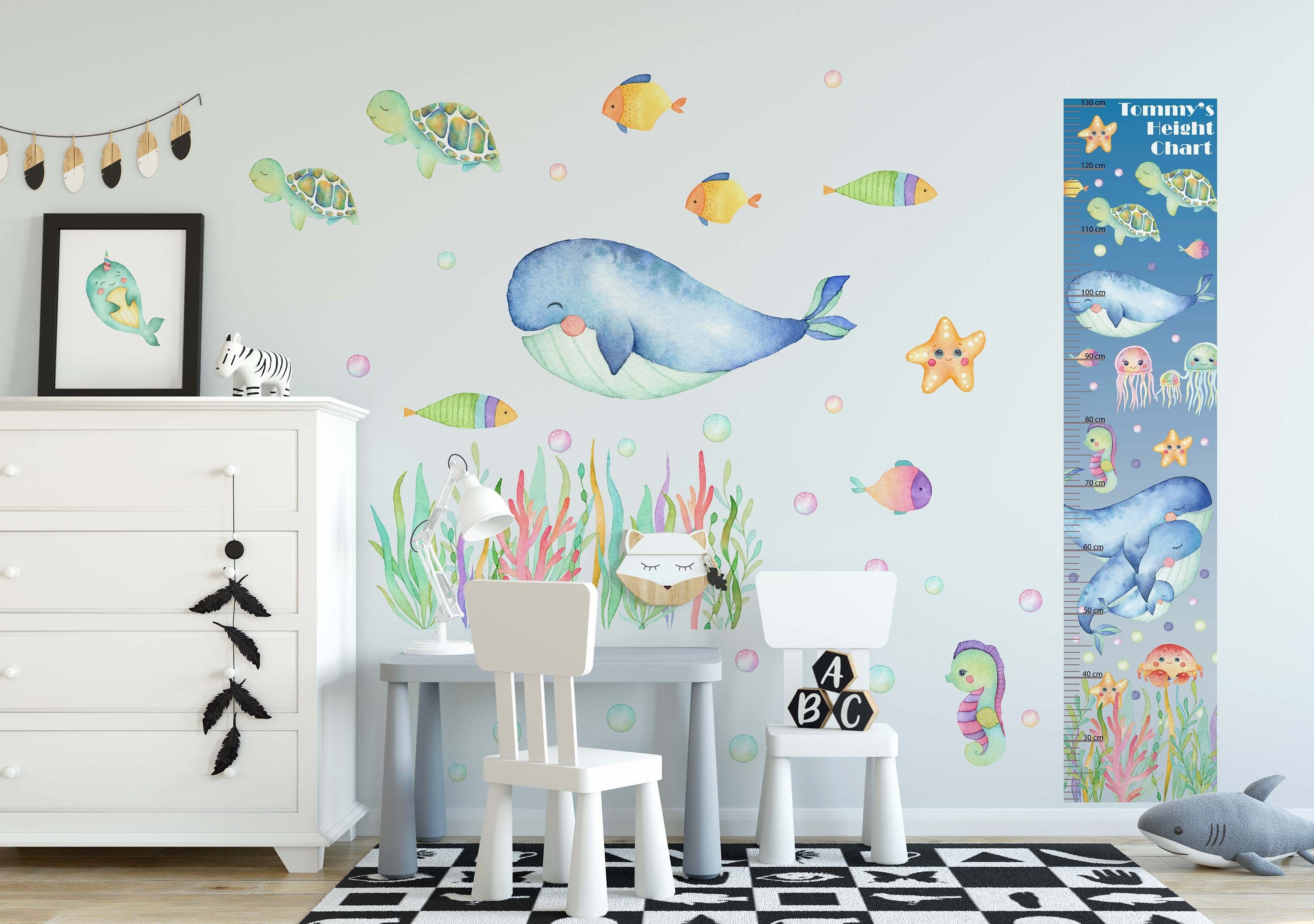 Ocean Wall stickers Nursery Wall Sticker Girls boys Kids Etsy