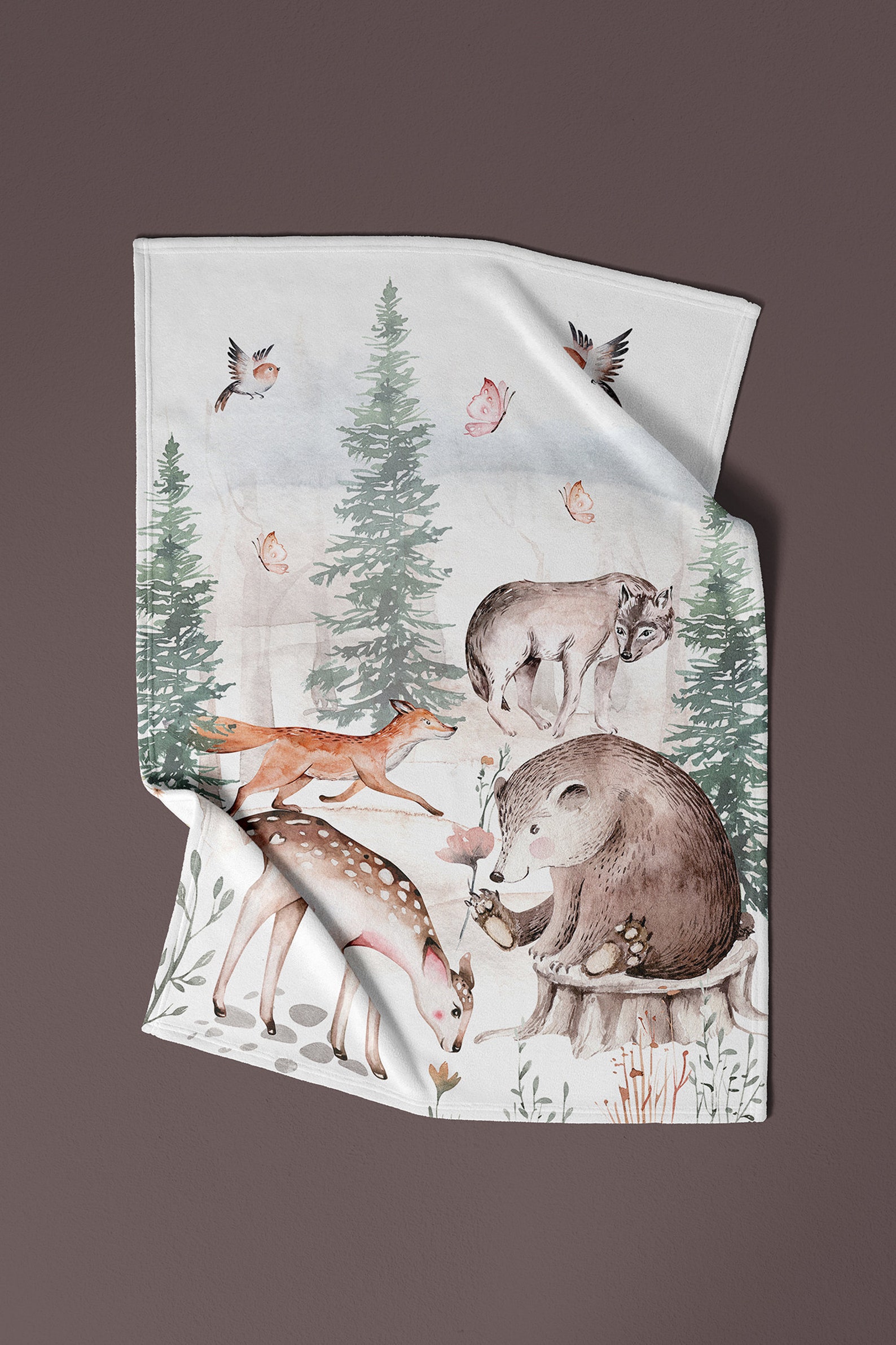 Forest Mural Wallpaper Nursery Wallpaper Nursery Woodland | Etsy