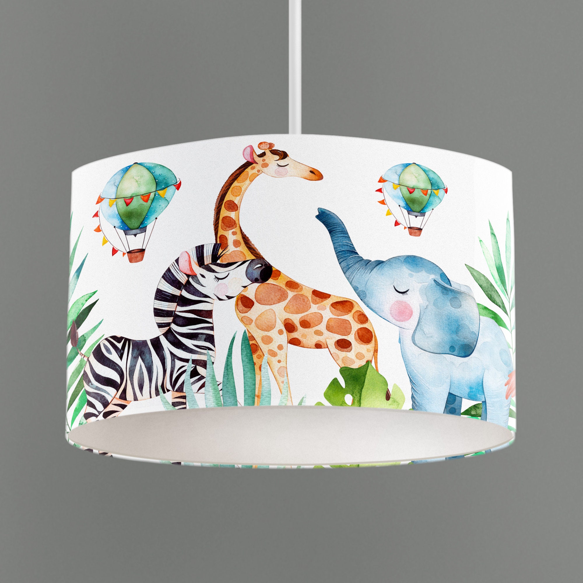 Animal Lampshade, 30cm Large Ceiling Lampshade, Safari — MiMA Interiors