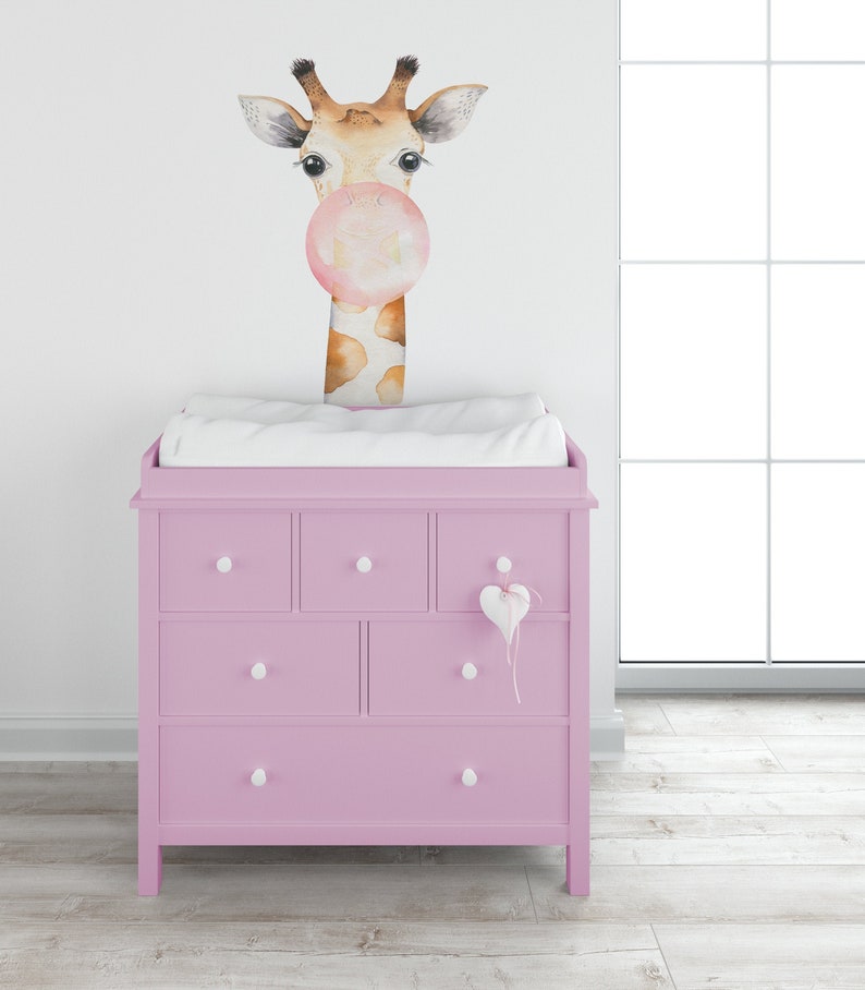 Giraffe Wall Sticker Nursery Wall Stickers Girls Nursery Etsy