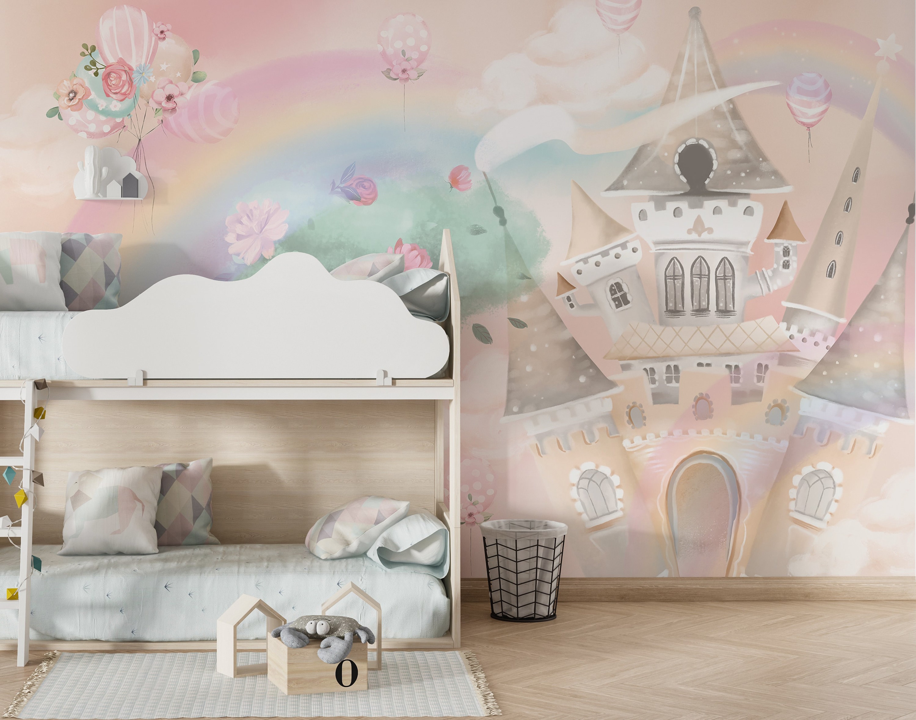 Princess Mural Wallpaper, Nursery Wallpaper, Nursery Wallpaper, Girls
