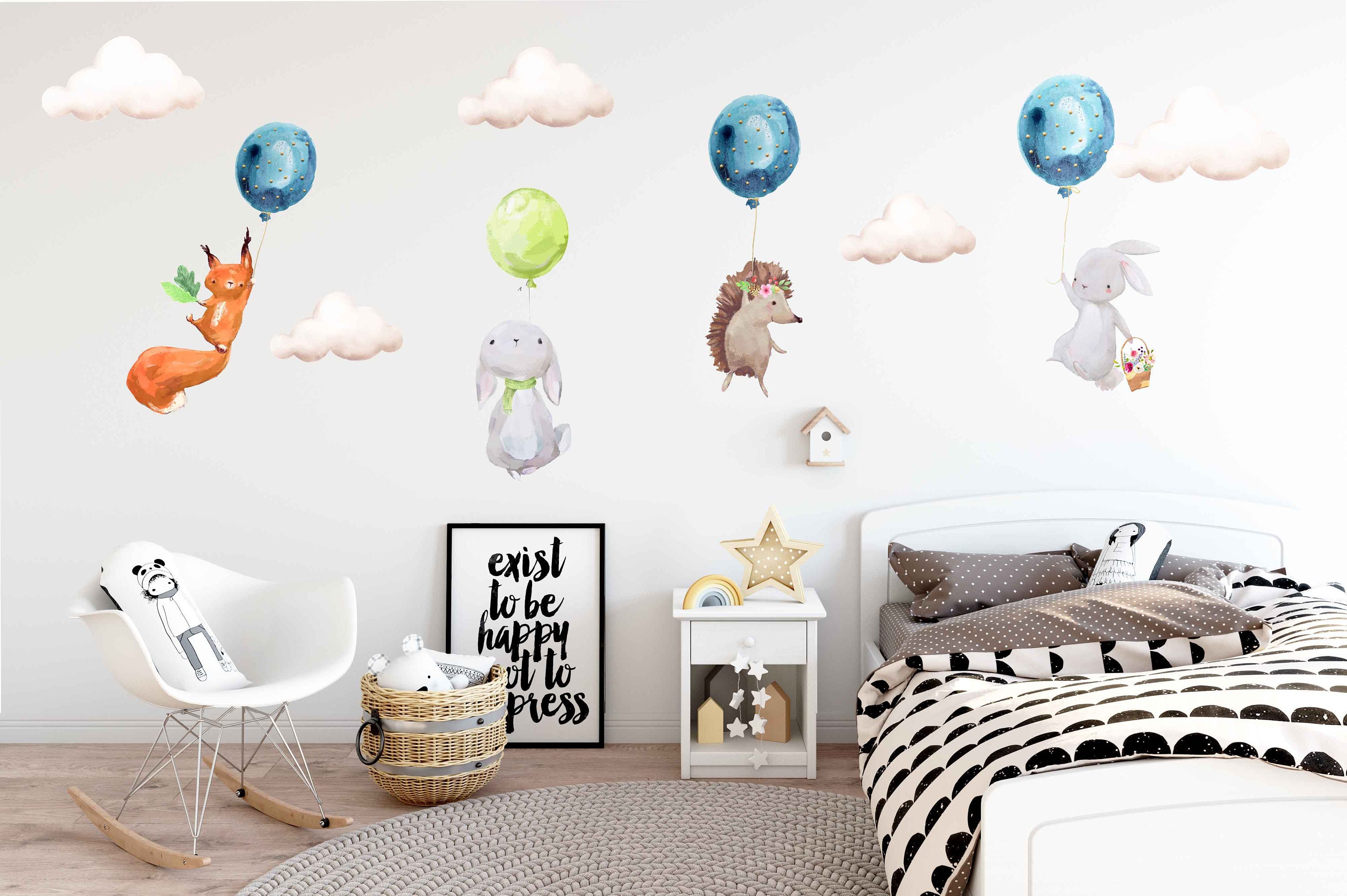 Animals Wall Stickers Kids Wall Stickers Nursery Decals Etsy UK