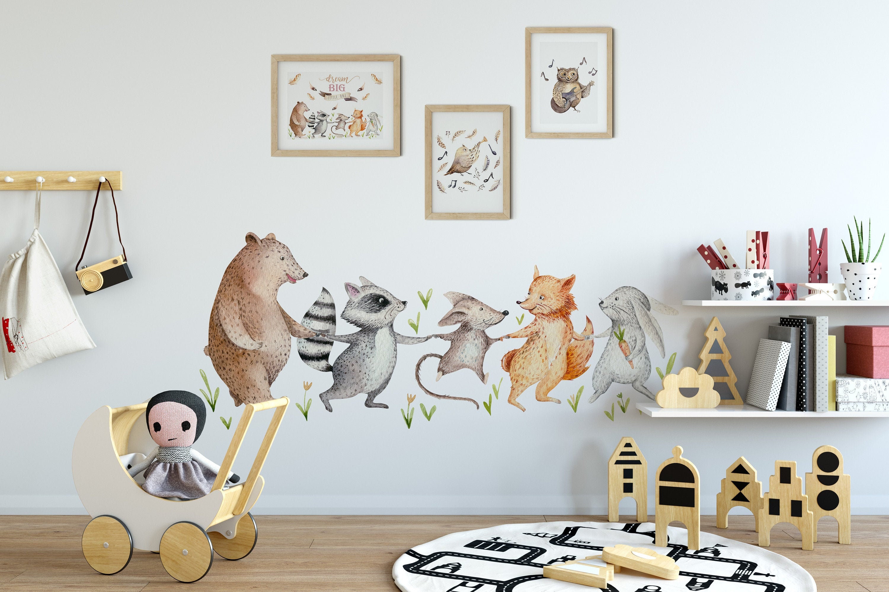 Nursery Wall Stickers Woodland Nursery Stickers Nursery - Etsy UK