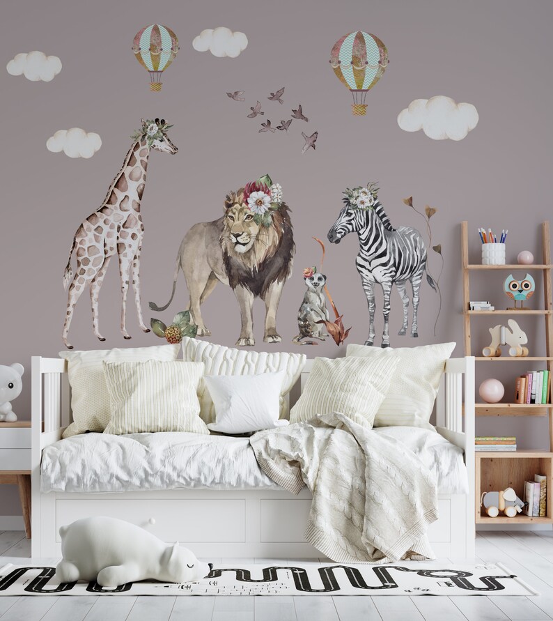 Boho Wall Stickers Safari Children's Jungle Stickers Etsy