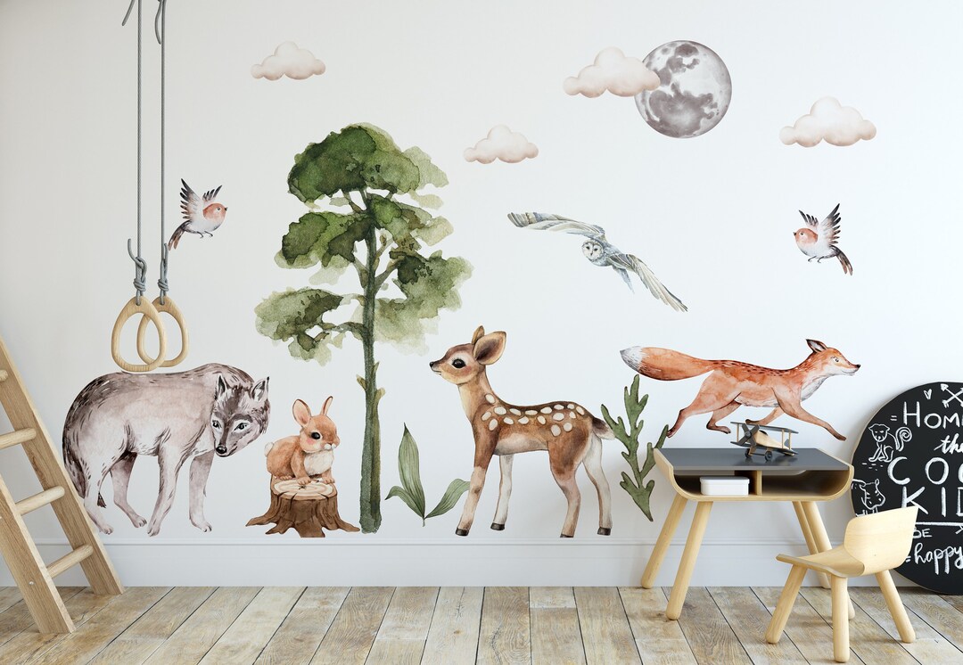 Nursery Wall Stickers Forest Wall Decal Wall Decals Nursery Etsy UK