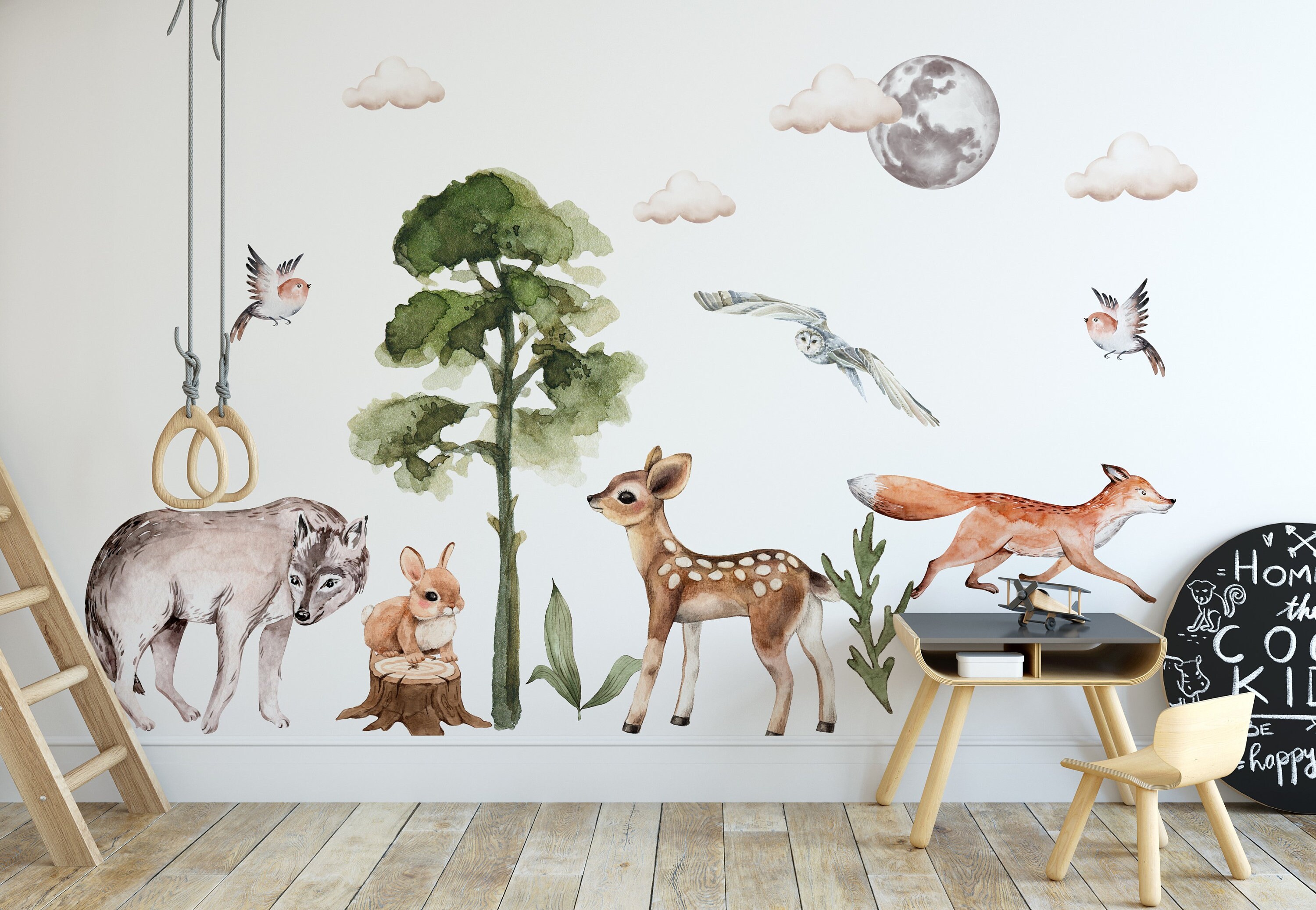 Nursery Wall Stickers Forest Wall Decal Wall Decals Nursery Etsy