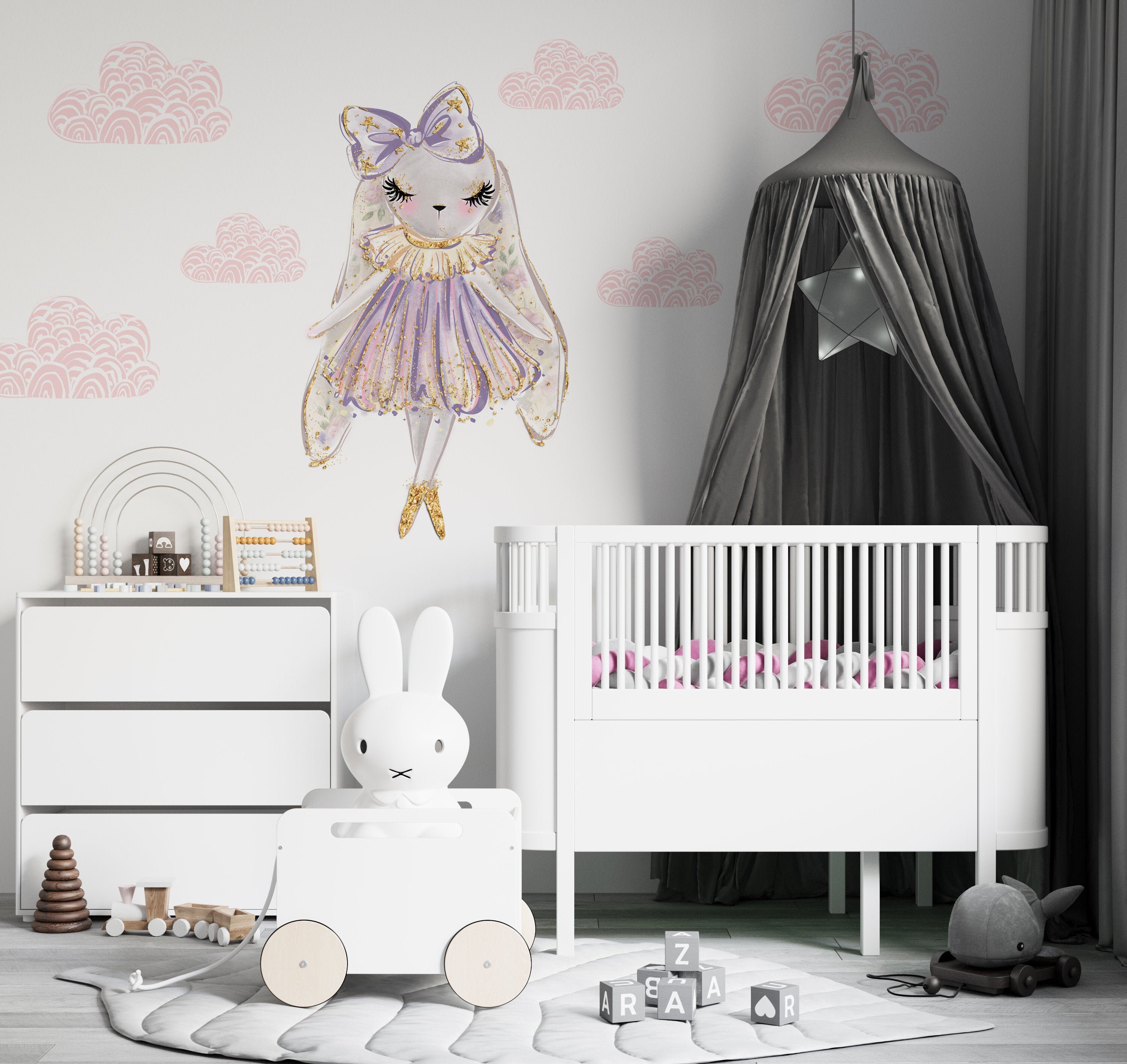 Nursery Wall Stickers Girls Nursery Stickers Nursery Decals - Etsy UK