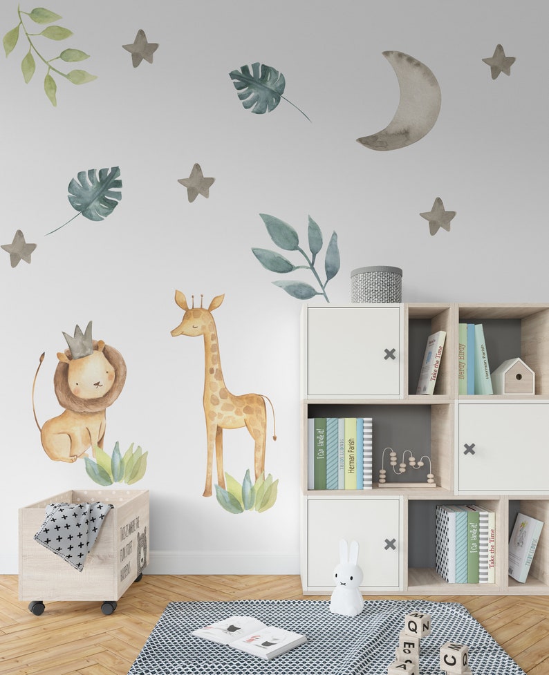 Nursery wall stickers safari children kids decor wall Etsy