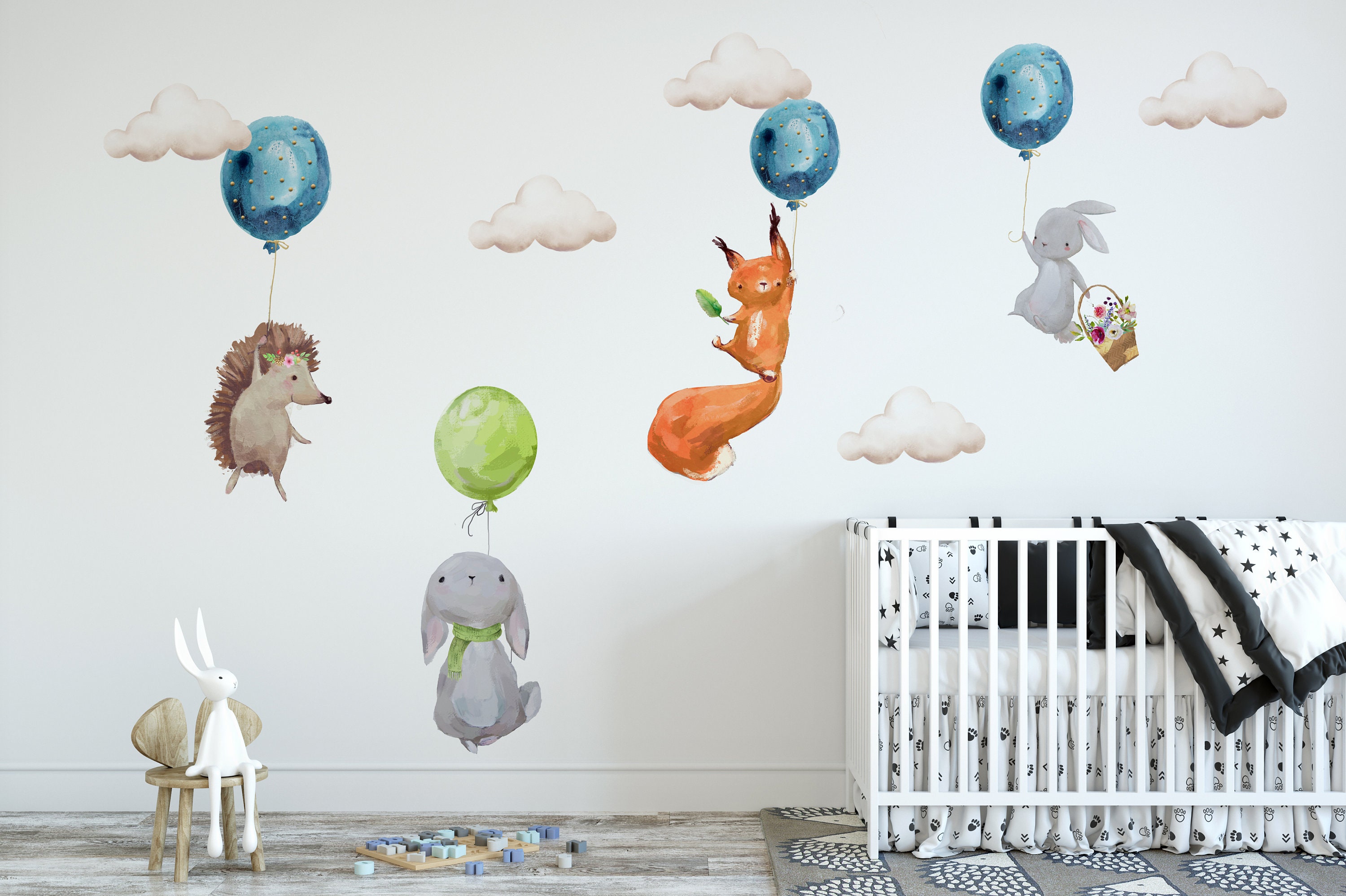 Animals Wall Stickers Kids Wall Stickers Nursery Decals Etsy UK