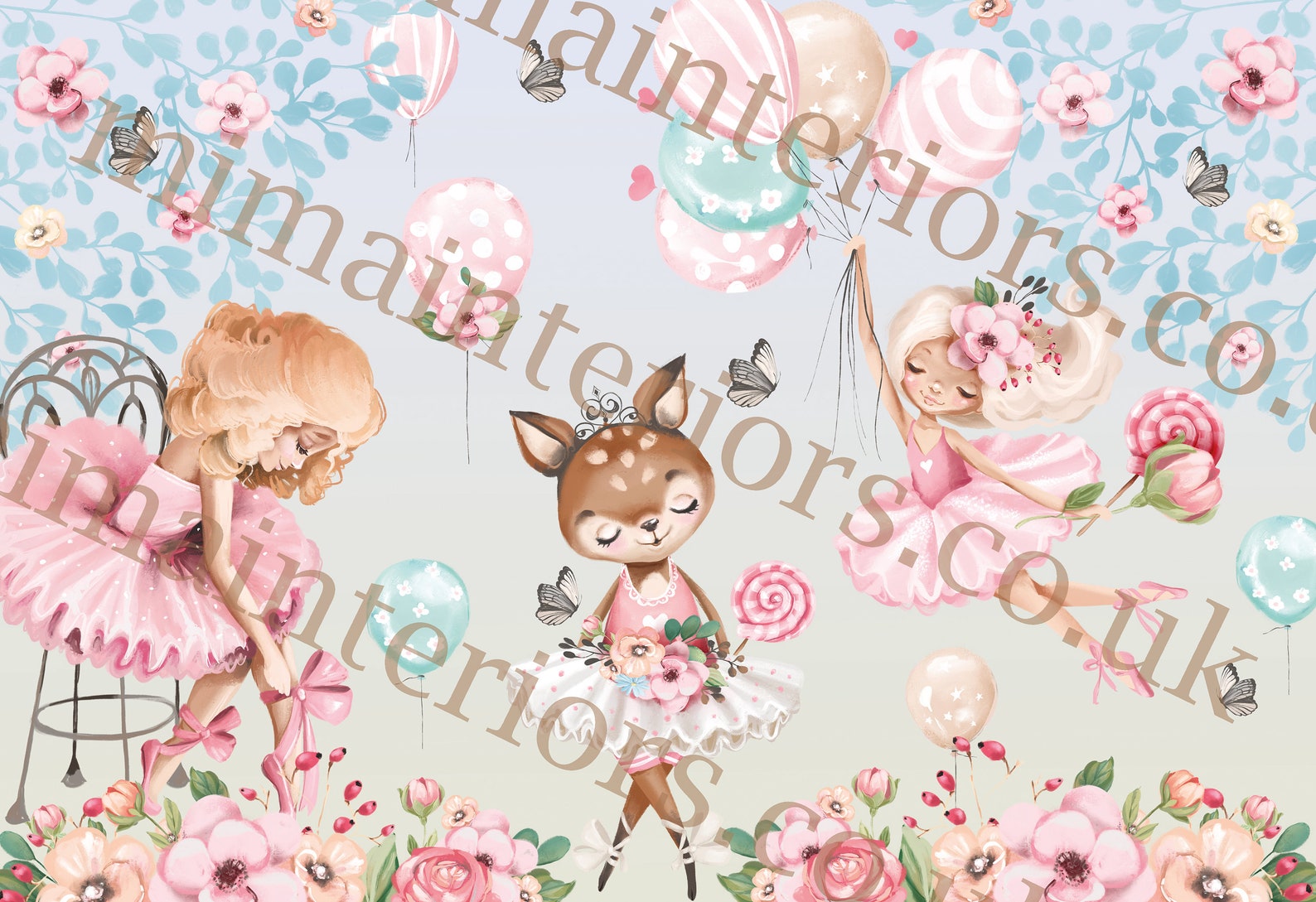 Girls Room Wallpaper Nursery Wallpaper Girls Nursery Decor Etsy UK