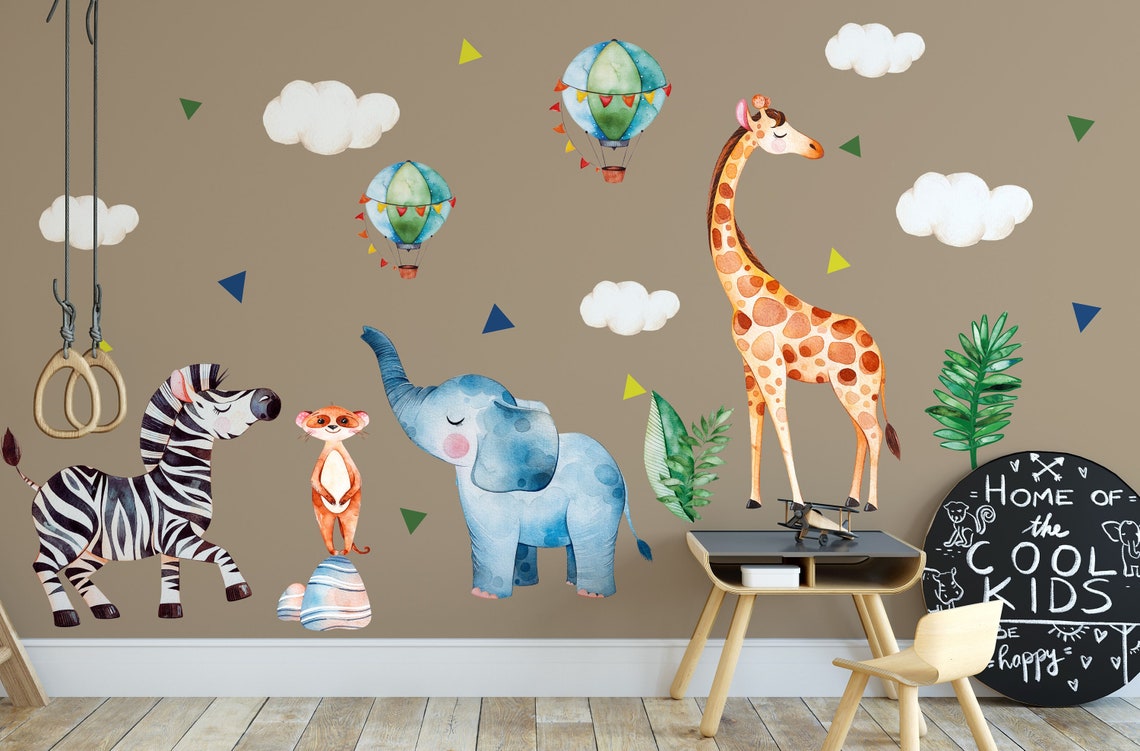 Safari Wall Stickers Jungle kids decor wall sticker jungle Etsy