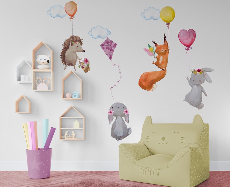 Nursery Wall Stickers Animal Wall Stickers Nursery Decals Etsy UK