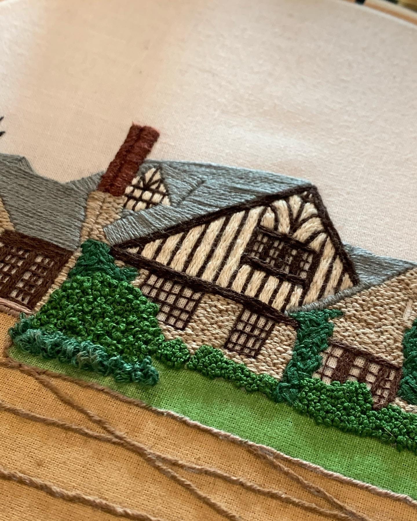 Custom Embroidered House Portrait Etsy