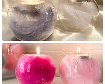 Feather Tea Light Holders | Soy Wax