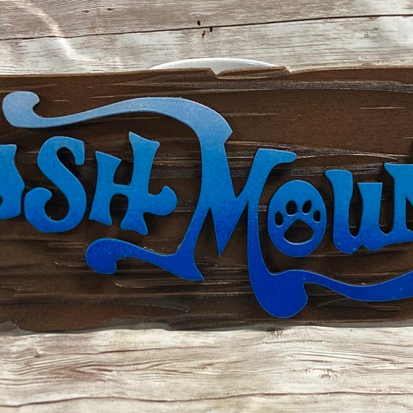 Letrero de paseo inspirado en Splash Mountain