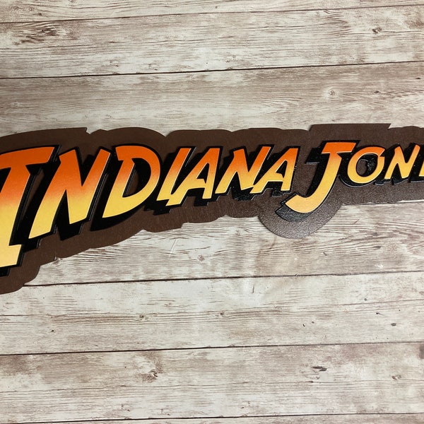Retro Indiana Jones inspired wood sign