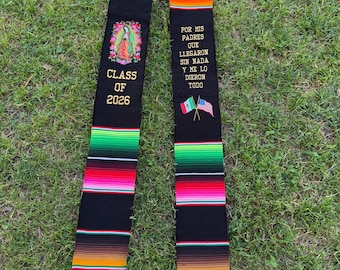 Estola Serape Mexicana de Graduación / Banda Cultural de la Clase de 2026