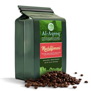 Al-Aqeeq Whole Bean Yemen Mocha Coffee | Bold Medium Roast | Gourmet Gift for All | Specialty Coffee for Coffee Lovers | Arabica Coffee