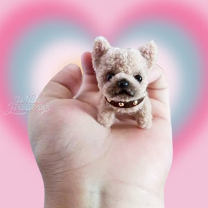 Miniature Dog, 1/6 Scale Dolls Miniature Dog, Wool Stem dog for Blythe/Yosd/Ob11/Ob22/Ob24/Momoko/Pullip/Azone, Miniature Doll Pet