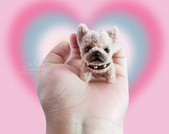 Miniature Dog, 1/6 Scale Dolls Miniature Dog, Wool Stem dog for Blythe/Yosd/Ob11/Ob22/Ob24/Momoko/Pullip/Azone, Miniature Doll Pet