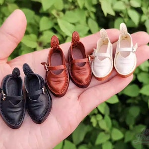 Pointed Toe Leather Blythe Shoes, Neo Blythe Handmade Leather Shoes, Doll leather Shoes - for Ob22/Ob24/Azone/Blythe shoes, three colors