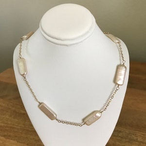 Handmade Gold Plated Pearl Necklace