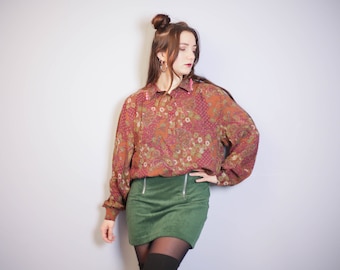 Vintage Shirt, Boho, Shirt, Gipsy Shirt, Vintage Blouse, Boho Crop Blouse, Blouse, Boho Blouse, Bohemian Blouse, Boho Jeans Blouse