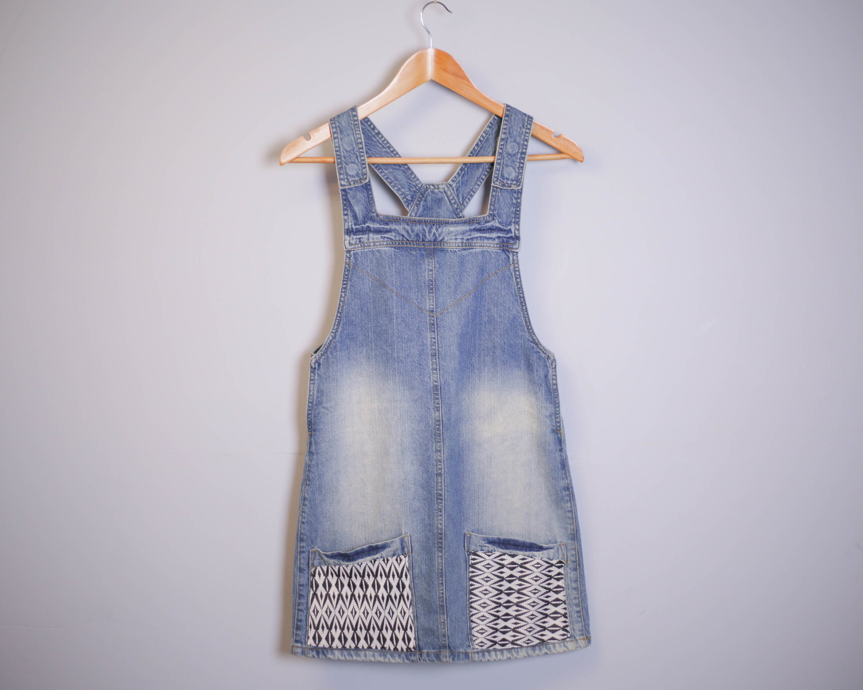 Denim Dungaree Skirt - Etsy UK