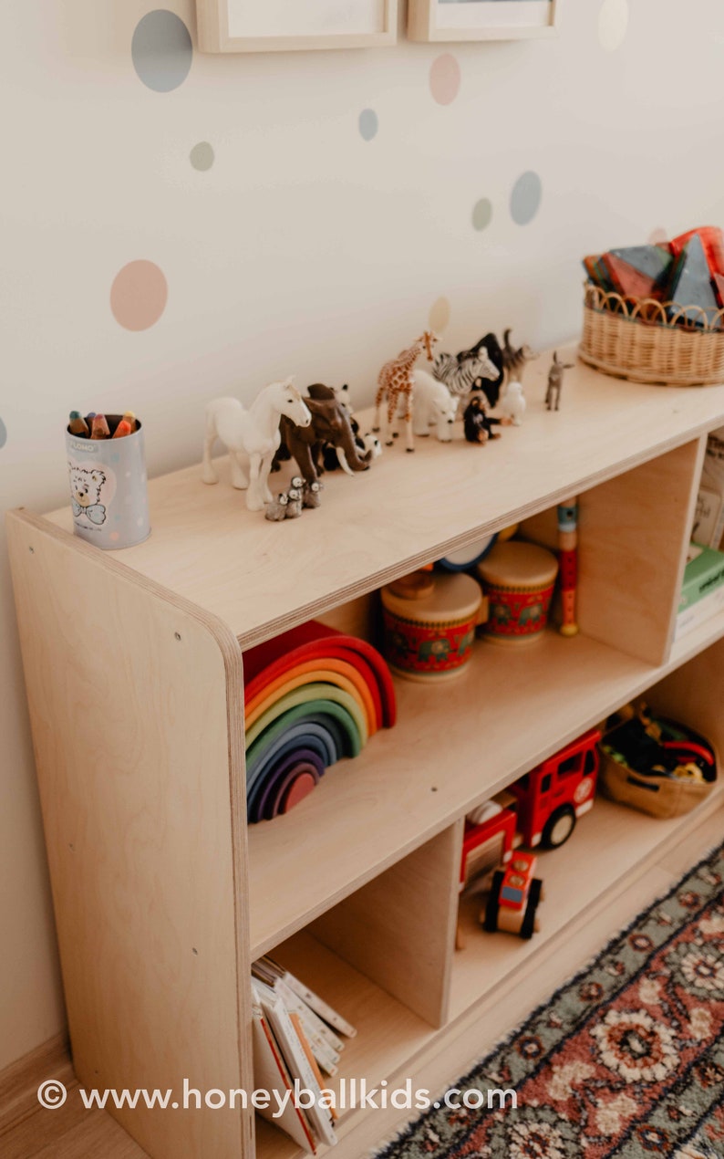 Montessori Open Shelf Unit Children Toy Shelf Etsy Canada