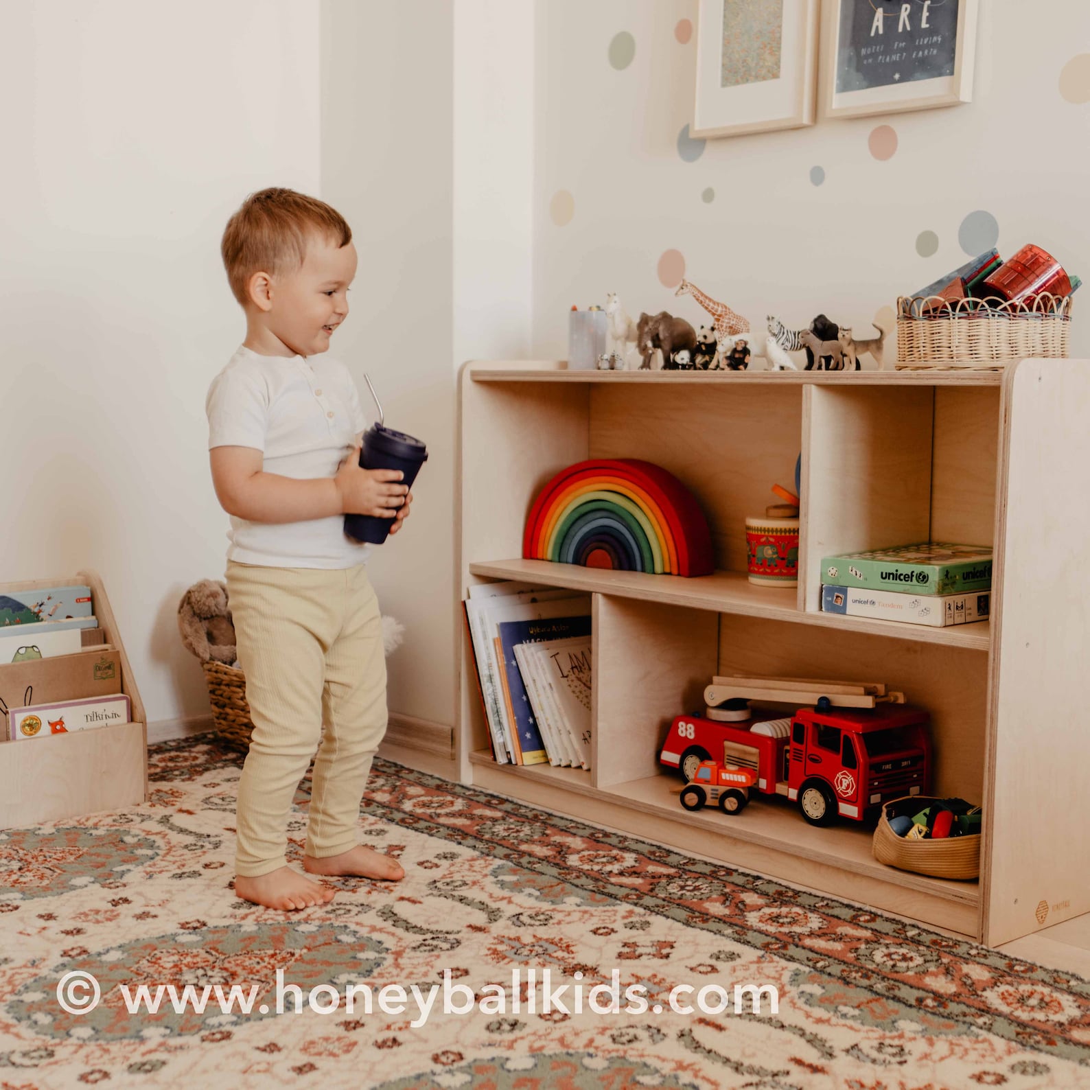 Montessori Open Shelf Unit Children Toy Shelf Etsy