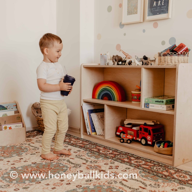 Montessori Open Shelf Unit Children Toy Shelf Etsy Canada