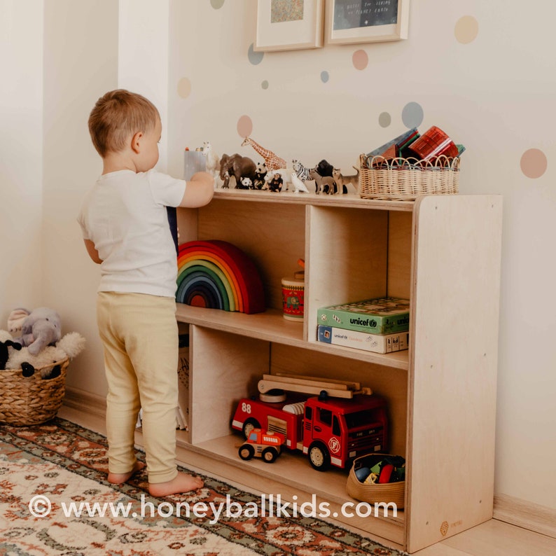 Montessori Open Shelf Unit Children Toy Shelf Etsy Canada