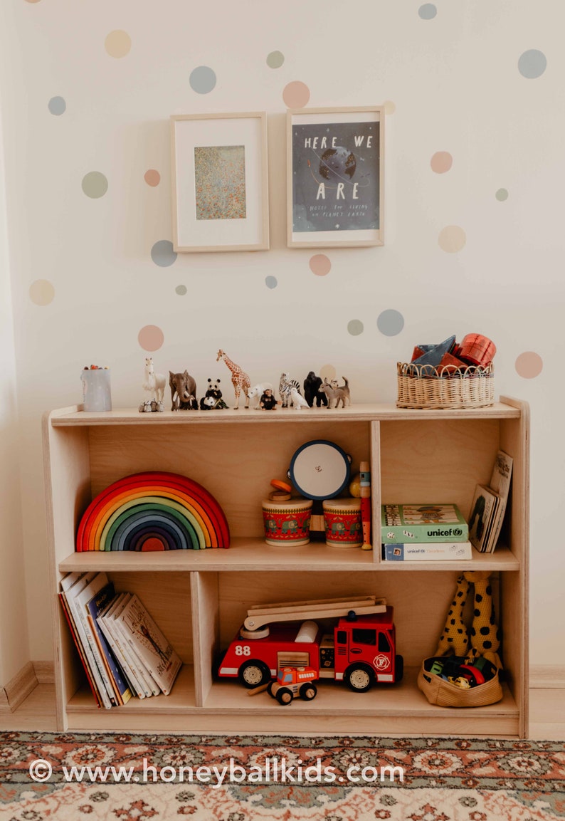 Montessori Open Shelf Unit Children Toy Shelf Etsy Canada