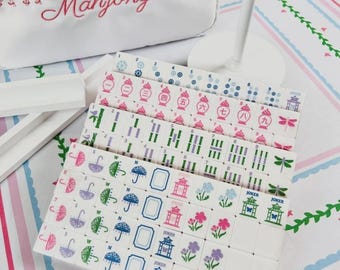 Zestaw płytek Mahjong Travel - Garden Party Bright Mahjong Tiles - ZAMÓW W PRZEDSPRZEDAŻY