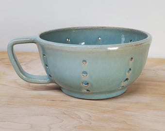 Stoneware Berry Bowl with Turquoise Patina