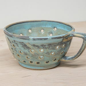 Stoneware Berry Bowl with Turquoise Patina