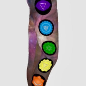 Healing Chakra Leggings - Women’s Leggings - Festival Leggings - Yoga Pants - Universe - Orion Nebula - Galaxy - Stars - EcoPoly