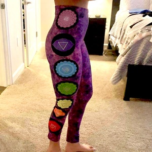 Healing Shambhala Chakra Leggings - Women’s Leggings - Festival Leggings - Yoga Pants - Universe - Galaxy - Stars - EcoPoly