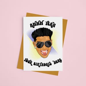 Carte d'anniversaire DJ Pauly D - Awww Yeah Its Your Birthday - Côte du New Jersey - Les taxis sont là